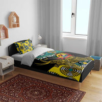 Personalised Mozambique Bedding Set African Elephant With Coat Of Arms - Wonder Print Shop