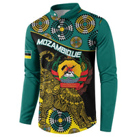 Personalised Mozambique Button Sweatshirt African Elephant With Coat Of Arms - Wonder Print Shop