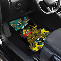 Personalised Mozambique Car Mats African Elephant With Coat Of Arms - Wonder Print Shop