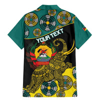 Personalised Mozambique Family Matching Mermaid Dress and Hawaiian Shirt African Elephant With Coat Of Arms - Wonder Print Shop