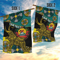 Personalised Mozambique Garden Flag African Elephant With Coat Of Arms - Wonder Print Shop