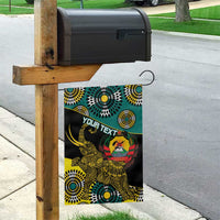 Personalised Mozambique Garden Flag African Elephant With Coat Of Arms - Wonder Print Shop