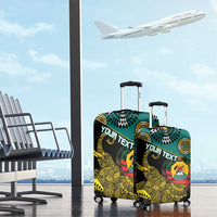 Personalised Mozambique Luggage Cover African Elephant With Coat Of Arms - Wonder Print Shop