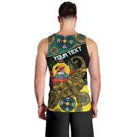 Personalised Mozambique Men Tank Top African Elephant With Coat Of Arms - Wonder Print Shop