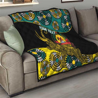 Personalised Mozambique Quilt African Elephant With Coat Of Arms - Wonder Print Shop