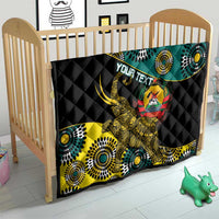 Personalised Mozambique Quilt African Elephant With Coat Of Arms - Wonder Print Shop