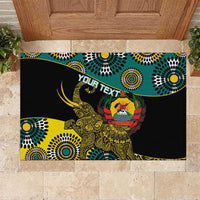 Personalised Mozambique Rubber Doormat African Elephant With Coat Of Arms - Wonder Print Shop