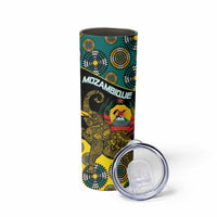 Personalised Mozambique Skinny Tumbler African Elephant With Coat Of Arms - Wonder Print Shop