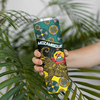 Personalised Mozambique Skinny Tumbler African Elephant With Coat Of Arms - Wonder Print Shop