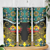 Personalised Mozambique Skinny Tumbler African Elephant With Coat Of Arms - Wonder Print Shop