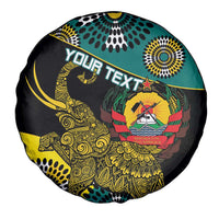 Personalised Mozambique Spare Tire Cover African Elephant With Coat Of Arms - Wonder Print Shop