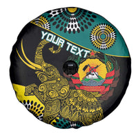 Personalised Mozambique Spare Tire Cover African Elephant With Coat Of Arms - Wonder Print Shop