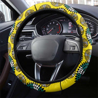 Mozambique Steering Wheel Cover African Elephant With Coat Of Arms - Wonder Print Shop