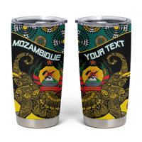 Personalised Mozambique Tumbler Cup African Elephant With Coat Of Arms - Wonder Print Shop
