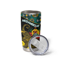 Personalised Mozambique Tumbler Cup African Elephant With Coat Of Arms - Wonder Print Shop