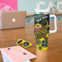 Personalised Mozambique Tumbler With Handle African Elephant With Coat Of Arms - Wonder Print Shop