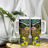 Personalised Mozambique Tumbler With Handle African Elephant With Coat Of Arms - Wonder Print Shop