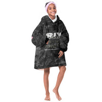 African American Heroes Kid Wearable Blanket Hoodie Six Triple Eight - Camo Style