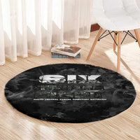 African American Heroes Round Carpet Six Triple Eight - Camo Style