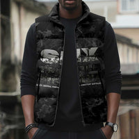 African American Heroes Sleeveless Puffer Jacket Six Triple Eight - Camo Style