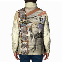 Tuskegee Airmen Padded Jacket Red Tail Legacy Film Striped Style