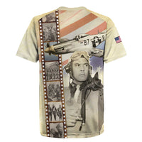 Tuskegee Airmen Rugby Jersey Red Tail Legacy Film Striped Style