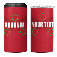 Custom Burundi Football 4 in 1 Can Cooler Tumbler Come On Intamba