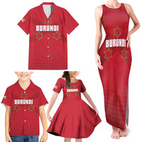 Custom Burundi Football Family Matching Tank Maxi Dress and Hawaiian Shirt Come On Intamba