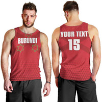 Custom Burundi Football Men Tank Top Come On Intamba