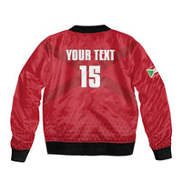 Custom Burundi Football Sleeve Zip Bomber Jacket Come On Intamba