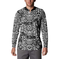 African Snake Skin Pattern Button Sweatshirt