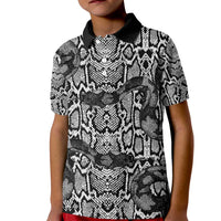 African Snake Skin Pattern Kid Polo Shirt