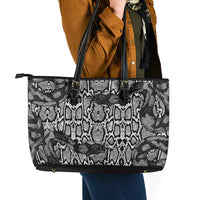 African Snake Skin Pattern Leather Tote Bag