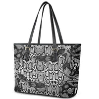 African Snake Skin Pattern Leather Tote Bag