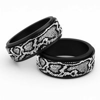 African Snake Skin Pattern Spinner Ring - Wonder Print Shop
