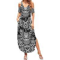 African Snake Skin Pattern Summer Maxi Dress