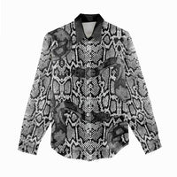 African Snake Skin Pattern Women Casual Shirt