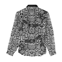 African Snake Skin Pattern Women Casual Shirt