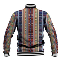Lamba Mpanjaka Madagascar Baseball Jacket Traditional Pattern