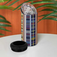 Lamba Mpanjaka Madagascar 4 in 1 Can Cooler Tumbler Traditional Pattern