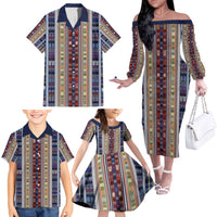 Lamba Mpanjaka Madagascar Family Matching Off The Shoulder Long Sleeve Dress and Hawaiian Shirt Traditional Pattern