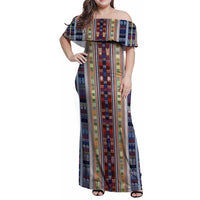 Lamba Mpanjaka Madagascar Family Matching Off Shoulder Maxi Dress and Hawaiian Shirt Traditional Pattern