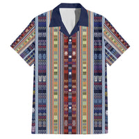 Lamba Mpanjaka Madagascar Family Matching Off Shoulder Short Dress and Hawaiian Shirt Traditional Pattern