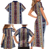 Lamba Mpanjaka Madagascar Family Matching Short Sleeve Bodycon Dress and Hawaiian Shirt Traditional Pattern
