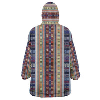 Lamba Mpanjaka Madagascar Wearable Blanket Hoodie Traditional Pattern