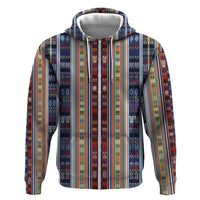 Lamba Mpanjaka Madagascar Zip Hoodie Traditional Pattern