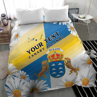 Personalized Islas Canarias Bedding Set Coat Of Arms With Argyranthemum Frutescens