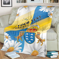 Personalized Islas Canarias Blanket Coat Of Arms With Argyranthemum Frutescens