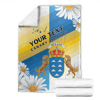 Personalized Islas Canarias Blanket Coat Of Arms With Argyranthemum Frutescens