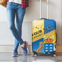 Personalized Islas Canarias Luggage Cover Coat Of Arms With Argyranthemum Frutescens